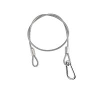 1,5 m/59,05 in, Stage Lights Safety Cable Kit, cuerda de seguridad de acero inoxidable con hebilla y lazo colgante para luces de fiesta, luces de cabeza móvil
