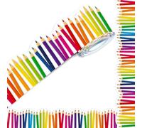 1.5 m para tablón de anuncios, decoración de tablero de anuncios, papel colorido, papel para anuncios, fronteras adhesivas