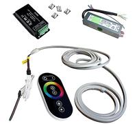 1-5 m RGB 12 V + 230 V fuente de alimentación + alargador (3 m) tira LED tira de luz bajo bancos iluminación sauna iluminación (1 m - m/79,99 €)