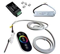 1-5 m RGB 12 V + 230 V fuente de alimentación + alargador (3 m) tira LED tira de luz bajo bancos iluminación sauna iluminación (2 m - m/52,49 €)
