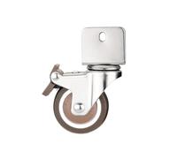 1,5 muebles, ruedas for cuna, abrazadera for gabinete con ruedas de freno, ruedas giratorias de goma suave, accesorios de Hardware for muebles, paquete de 4(N0.2,16mm)