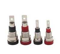 1/5 piezas 2 mm 4 mm abrazadera de conexión para cable de cobre banana hembra enchufe cabeza panel terminal aislado adaptador de empalme jack conector mut(Black 2 mm,1pcs)