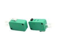 1/5 piezas KW3-OZ, trípode con microinterruptor grande de pie curvo con conversión, interruptor de límite de recorrido, botón de avance sin manija(Green,1PCS,Copper dot)