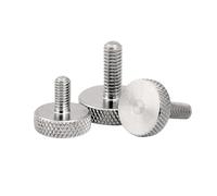 1/5 piezas M3 M4 M5 M6 M8 M10 GB835 304 A2-70 Tornillo moleteado de cabeza plana for vidrio de muro cortina, apriete manual, DIN653(2pc M8x40mm)