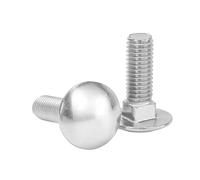 1-5 piezas M6 M8 M10 M12 16-150 mm Longitud del armazón Perno de carro Tornillo de cuello cuadrado de cabeza redonda de acero inoxidable 316 DIN603, for escritorio de estante(M10x80(1pcs))