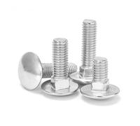 1-5 piezas M6 M8 M10 M12 16-150mm pernos de carro de longitud de armazón tornillos de cuello cuadrado de cabeza redonda de acero inoxidable 316 for mesa de estante(M12x50(1pcs))