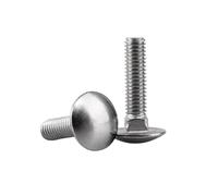 1-5 piezas M6/M8/M10/M12 acero inoxidable 316 grandes pernos de carro con cabeza de champiñón DIN603, M8x60mm