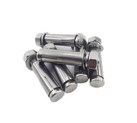 1/5 piezas M6 M8 M10 -M20 304 A2 Tornillo de expansión hexagonal acero inoxidable Pernos anclaje hormigón(1pcs,M6x80)