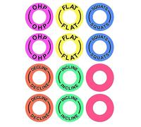 1.5 pulgadas Power Squat Rack Barbell marcadores magnéticos de posición recordatorios etiquetas para el hogar y garaje gimnasios - Anillos identificadores de imanes para prensa de banca, prensa