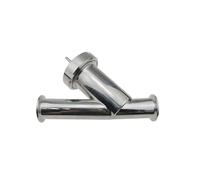 1.5" Tri Clamp Y Type Filter Strainer，Pipe OD 3/4", Stainless Steel SS304 DIN Cover 300 mesh YZWRWRMKTB