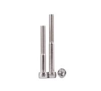 1-5 uds 12,9 acero al carbono niquelado medio hilo hexagonal cabeza tornillo perno M4 M5 M6 M8(45mm,M5-3pcs)