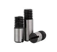 1-5 uds M4 M5 M6 M8 M10-M20 45 # rosca exterior de acero pasador sólido cabeza ranurada eje de rollo de posicionamiento GB878(M10x30(2pcs))
