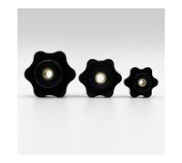 1/5 Uds. Tuerca de apriete Ciruela Tuercas de apriete Manual Mango Rosca Estrella mecánica Negro Tuercas de Pulgar Perilla de sujeción Tuercas manuales M4 M5 M6 M8 M10 M12 (Color : Through Hole, Siz