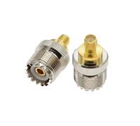 1/5 unidades UHF SO-239 PL-259 a SMA SO239 PL259 macho hembra RF conector adaptador convertidor de prueba(SMA UHF-KK 1pcs)