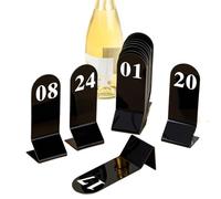 1-50/1-100 Números De Mesa De Acrílico,Letrero De Números De Estilo De Tienda,Tarjeta De Número De Mesa De Doble Cara Para Restaurante,Tiendas De Campaña Y Bodas,Arjetas Para Comensales 1-100