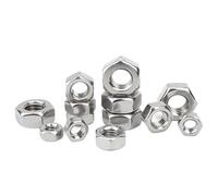 1/50/100 Uds A2 304 tuerca hexagonal de acero inoxidable for perno de tornillo M1 M1.2 M1.4 M1.6 M2 M2.5 M3 M4 M5 M6 M8 M10 M12 M16 M20 M24((25pcs) M4)
