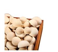 1 - 50 cuentas de madera naturales de media madera sin terminar divididas bolas de madera redondas para manualidades, pintura infantil, arte, hacer narices de gnomo, decoración de Navidad (15 mm, 40