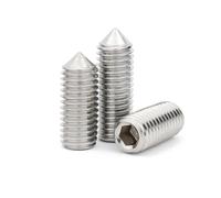 1/50 piezas de tornillo de apriete de punta cónica con cabeza hexagonal de acero inoxidable 304 M2 M2.5 M3 M4 M5 a M16(35mm,5pcs M8)
