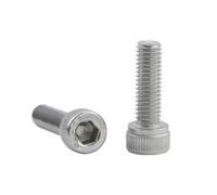 1-50 piezas de tornillos de cabeza cilíndrica con hexagonal interior en acero inoxidable M1,6-M12, norma DIN 912, M2x50mm(50 piezas)