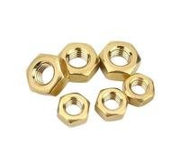 1-50 piezas M1.4-M24 Tornillo Perno Tamaños Surtidos Tuerca Hexagonal para Ferretería y Herramientas Juego de Tuercas Hexagonales de Cobre y Latón Macizo para(M22(1Pc))