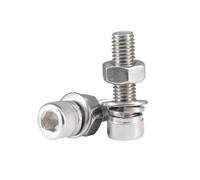 1-50 piezas M2/M2.5/M3/M4/M5/M6/M8/M10/M12/M14/M16 acero inoxidable 304 pernos combinados con cabeza cilíndrica y casquillo hexagonal, M10x100mm