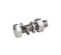 1-50 piezas M3/M4/M5/M6/M8/M10/M12/M14/M16/M18/M20/M22/M24 acero inoxidable 304 conjuntos de pernos con cabeza hexagonal, tuercas y arandelas, M6x35mm