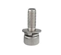 1-50 Uds 304 Cabeza Hexagonal De Acero Inoxidable Tornillo SEM Arandela Plana Junta Resorte Perno Montaje M2 .5 M3 M4 M5 M6 M8 M10 M12(50mm,10pcs M5)