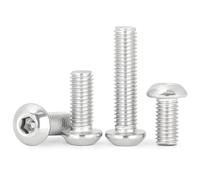 1/50 Uds 316 A4-70 acero inoxidable M2 .5 M3 M4 M5 M6 M8 M10 M12 hexagonal botón tornillo de cabeza redonda ISO7380(30mm,3pcs M8)