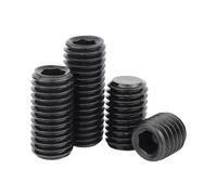 1/50 Uds M1.6 M2 M2.5 M3 M4 M5 M6 M8 M10 M12M14 M16 negro 12,9 cabeza Allen hexagonal de acero juego de punta plana tornillo perno(6mm,50pcs M3)