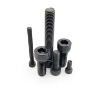 1/50 Uds M2 .5 M3 M4 M5 M6 M8 acero de aleación grado negro 12,9 DIN912 todo hilo completo hexagonal tapa tornillo cabeza Allen(16mm,M8 10pcs)
