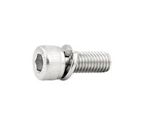 1/50 Uds M2 .5 M3 M4 M5 M6 M8 M10 304 cabeza hexagonal de acero inoxidable tornillo SEM con combinación arandela resorte(25mm,10pcs M5)