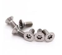 1-50 Uds M2 .5 M3 M4 M5 M6 M8 M10 M12 304 cabeza avellanada plana Torx de acero inoxidable con pasador columna tornillo seguridad a prueba manipulaciones(16mm,10pcs M4)