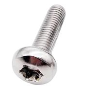 1-50 Uds M3 M4 M5 M6 M8 M10 M12 304 Botón Torx De Seis Lóbulos Acero Inoxidable Cabeza Redonda Con Pasador Tornillo Seguridad Antirrobo A Prueba Manipulaciones(25mm,10pcs M4)