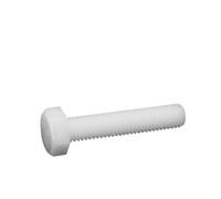 1/50 Uds M3 M4 M5 M6 M8 M10 M12 M14 M16 plástico de nailon blanco aislado exterior hexagonal cabeza tornillo 5-120mm DIN933(25mm,10pcs M6)