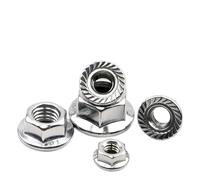 1-50 Uds tuerca con reborde hexagonal M3 M4 M5 M6 M8 M10 M12 de bloqueo brida dentada acero inoxidable/acero al carbono for automóviles Tuerca De Brida(Galvanized,M4 30pcs)