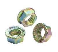 1-50 Uds tuerca con reborde hexagonal M3 M4 M5 M6 M8 M10 M12 M14 M16 M18 M20 Color Zinc chapado brida dentada tuercas de seguridad hexagonales Tuerca De Brida(4.8 grade color zinc,M8 20pcs)