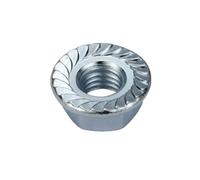 1-50 Uds tuercas hexagonales con reborde M3/M4/M5/M6/M8/M10/M12/M14/M16/M20 tuerca giratoria dentada autoblocante de acero inoxidable, M8(10pcs)