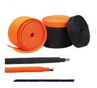 1~50m Braided Cable Sleeve Heat Shrink Tube Insulation Flam Retardant Shrinkable Wrap Sheath Wire Organizer Protection(Black,10mm,10 Meters)