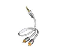 In-akustik Premium II - Cable de audio (clavija de 3,5 mm, 2 conectores macho RCA, 1,5 m), color blanco