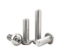 1/50pcs M2 M2.5 M3 M4 M5 M6 M8 To M12 304 Stainless Steel Six Lobe Torx Pan Round Head With Pin Tamper Proof Security Screw Bolt(55mm,1pc M12)