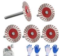 1.57" Mini Diamond Saw Blades Set for Precision Stone Carving - Chip-Free Dry Cutting Wheel with 5/8"-11 Removable Flange for Granite Marble Sandstone - 40mm (5PCs)