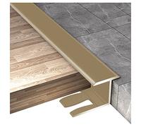 1.5cm Wide Doorways Lightweight Gap Connecting Strips,Carpet Floor Transition Strip, Aluminum Door Bar, for 0.5-0.6 Thickness Floor(Gold,100cm/39.4in)
