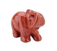 1.5inch Natural Stone Carved Elephant Crystal Figurine Home Decoration Furnishing Article (#06)