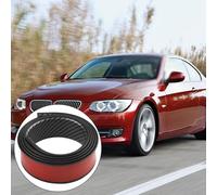 1 5M Arco de rueda de coche Llamarada Trim Fibra de carbono Protector de Ceja Tira para Guardabarros Flexible PVC Guardabarros para Coches y Camiones