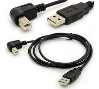 1.5M Cables de impresora USB 2.0 A macho a B justo Plug ángulo de avance 480 Mbps de alta velocidad por cable adaptador de cable de extensión del escáner (RIGHT)