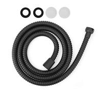 1.5m Flexible High Pressure Shower Hose Matte Black Stainless Steel C orrosion R esistant with Universal G1 2 Connection Bathroom Handheld Shower Accessory