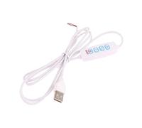 1.5MU 5V LED tritono atenuación interruptor de color Cable atenuador controlador de 4 teclas 2 canales for lámpara LED CCT bicolor de bajo voltaje(White)