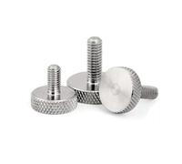 1/5pc M3 M4 M5 M6 M8 M10 304 Acero Inoxidable moleteado Cabeza Plana apretar a Mano Cortina Pared Vidrio Pulgar Tornillo Perno (Size : 2pcs M5x30mm)