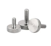 1/5pc M3 M4 M5 M6 M8 M10 GB835 304 A2-70 moleteado de acero inoxidable cabeza plana apretar a mano cortina pared vidrio pulgar tornillo DIN653(1pc M10x50mm)