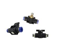 1/5PCS 4/6/8/10/12 Conector neumático de inserción rápida for válvula manual con interruptor de y limitador de corriente de bola manual(LSA-12)